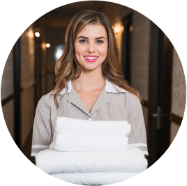 Trained female massage therapist preparing for home visit in Lucknow